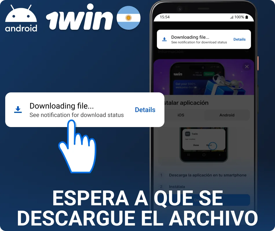 Descargá el archivo de Android de 1win Argentina