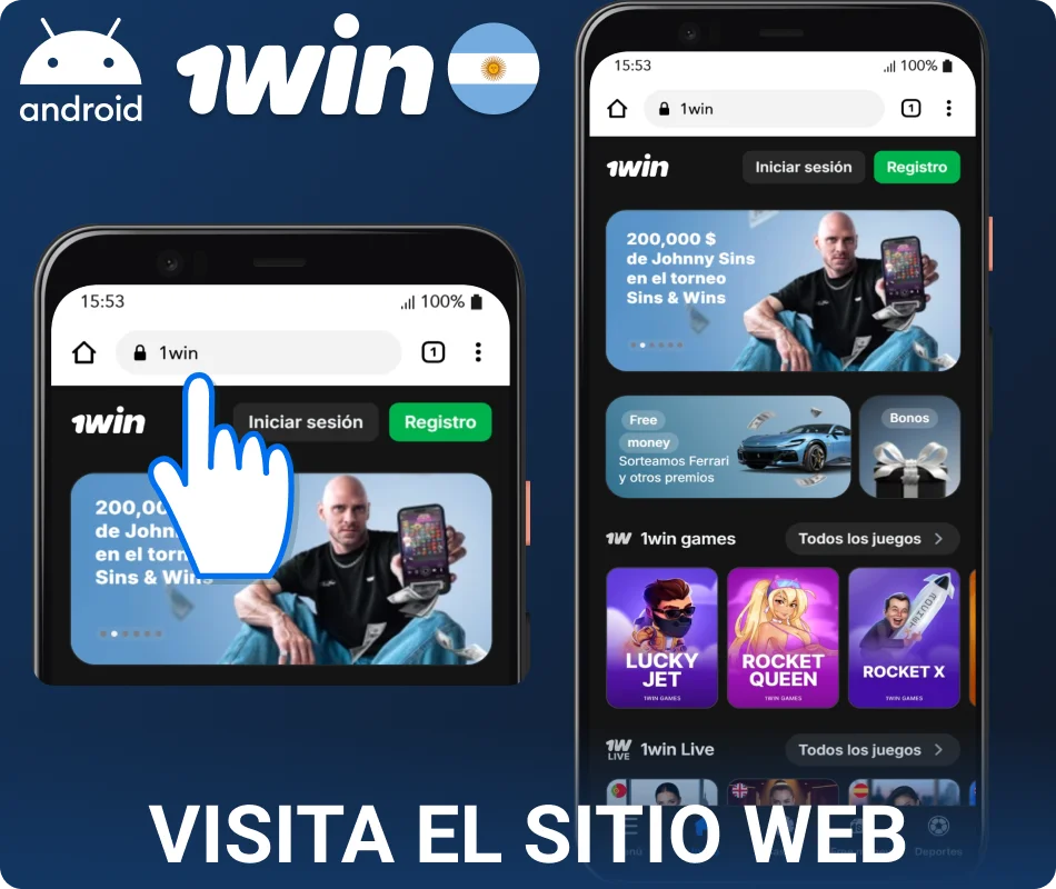 Ingresá al sitio web móvil de 1win Argentina