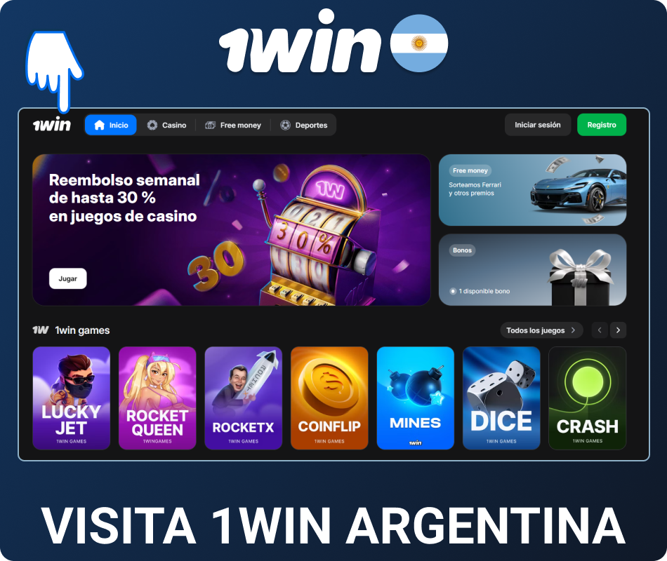 Ingresá a la sección de apuestas de 1win AR